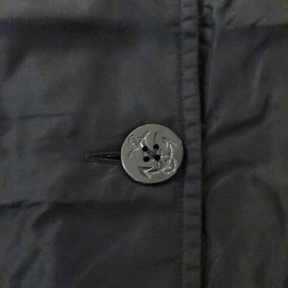 Women’s Banana Republic Black Nylon waterproof Button-Up Rain Jacket - Picture 2 of 8